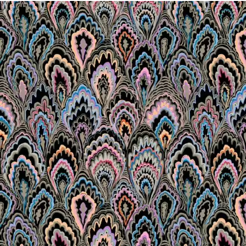 Black Marble Scallops - Kaffe Fassett Collective | 45 x 110 cm
