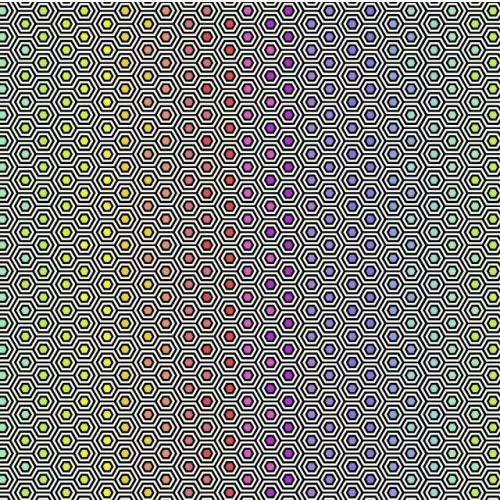 true colors -  Ink - Hexy Rainbow - Tula Pink | 45cm x 110 cm