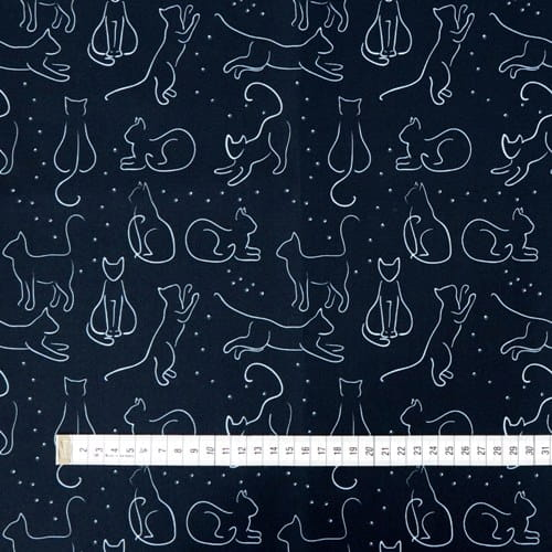 Waterproof Canvas  - Playful Cats - 50cm x 157 cm