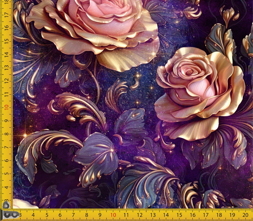 Waterproof Canvas  - Fairytale Roses - 50cm x 157 cm