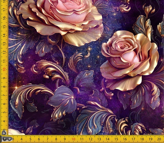Waterproof Canvas  - Fairytale Roses - 50cm x 157 cm