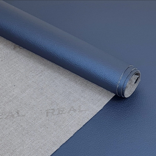 Shimmer Faux Leather / Vinyl - Dark Blue - 50cm x 140 cm