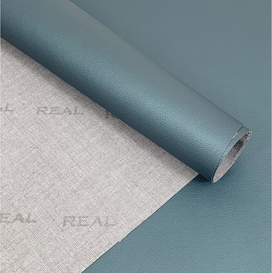 Shimmer Faux Leather / Vinyl - Green/Blue Aqua - 50cm x 140 cm
