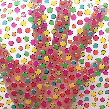 Clear Vinyl -27 - Rainbow Circles - 30x130 cm