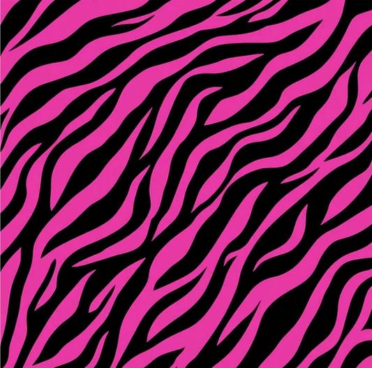 Printed Faux Leather - Magenta Zebra Stripes - PFLMZS - 45cm x 140cm
