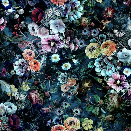 Printed Faux Leather - Luminous Garden -PFLLG - 45cm x 140cm