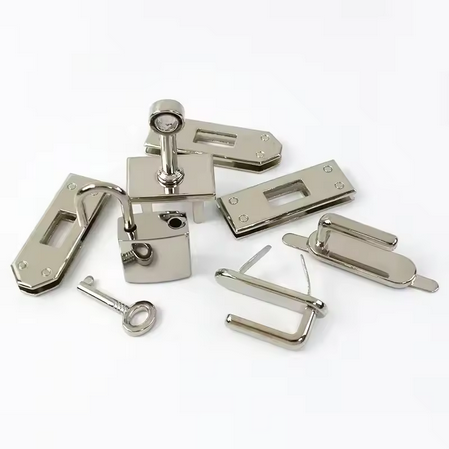 45mm Designer Style Bag Lock Set - Silver