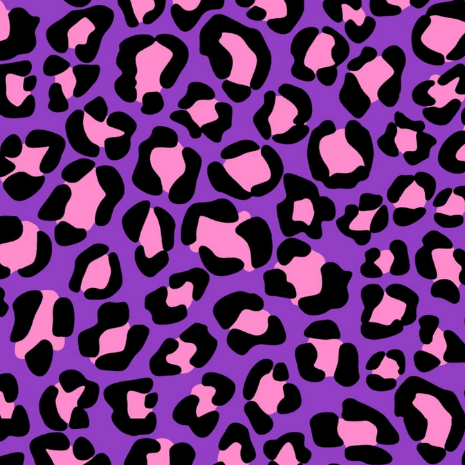 Waterproof Canvas  - Pink & Purple Leopard - 50cm x 157 cm