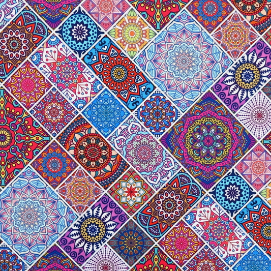 Pre-Order Waterproof Canvas  - Mosaic Tiles 3 - 50cm x 157 cm