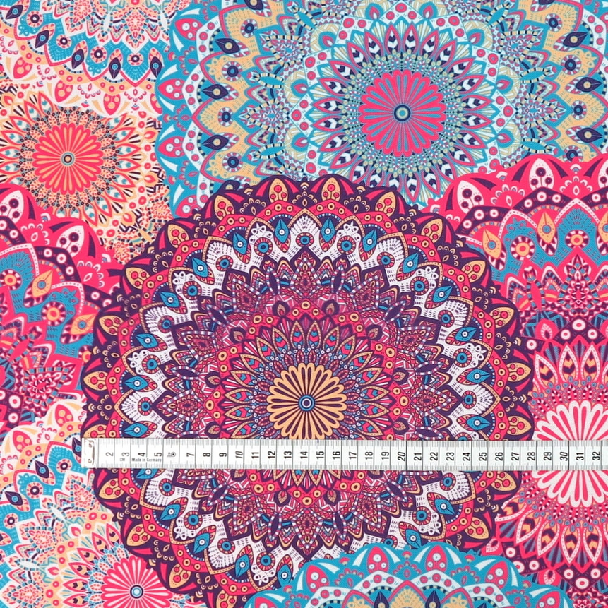 Waterproof Canvas  - Bright Mandala - 50cm x 157 cm