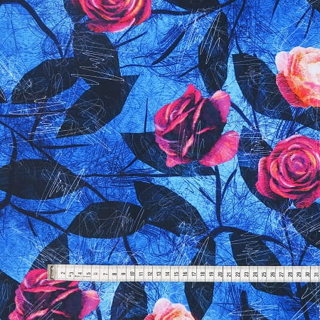 Waterproof Canvas  - Vintage Roses - 50cm x 157 cm