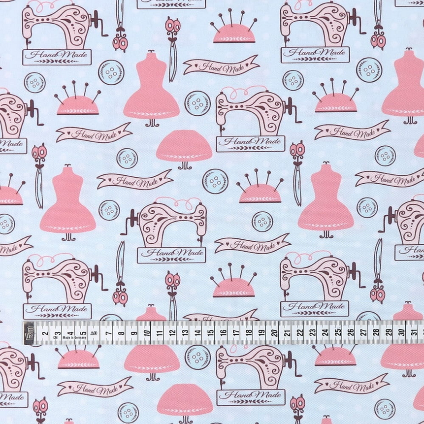 Waterproof Canvas  - Vintage Sewing - 50cm x 157 cm