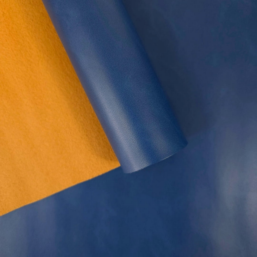 Havy Duty - Vintage Effect Faux Leather -  Midnight Blue - 50cm x 140 cm