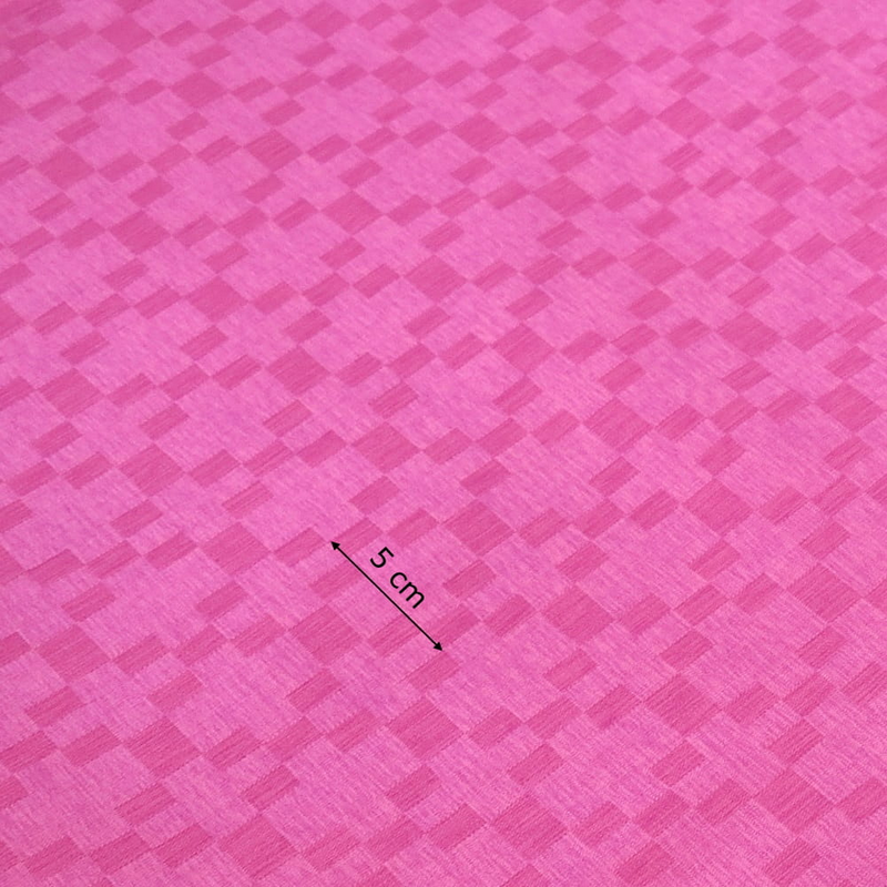 Waterproof Jacquard-like Fabric - Pink Geometric -50cm x 150 cm