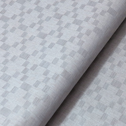 Waterproof Jacquard-like Fabric -Grey Geometric - 50cm x 150 cm