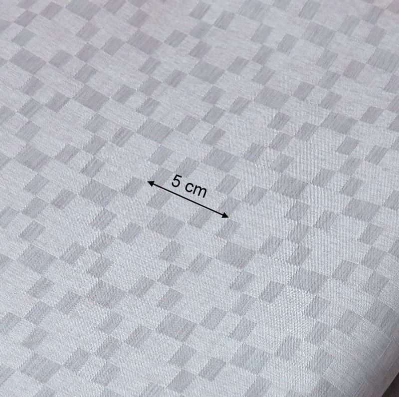 Waterproof Jacquard-like Fabric -Grey Geometric - 50cm x 150 cm