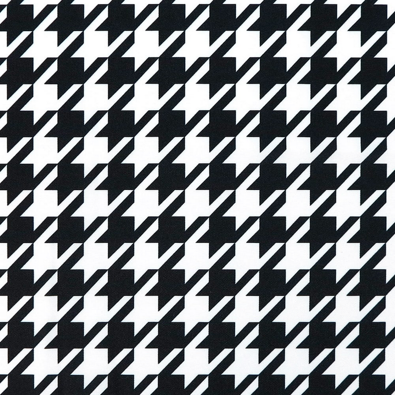 Waterproof Canvas  - B&W Houndstooth -Large Print - 50cm x 157 cm