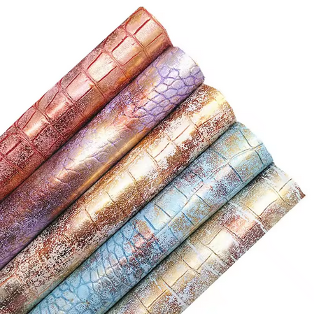 Pre-Order Metallic Croc Faux Leather 30 x 130cm
