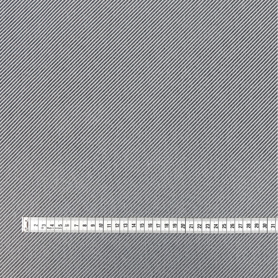 Waterproof Jacquard - Grey Diagonal Stripes- 50cm x 157 cm
