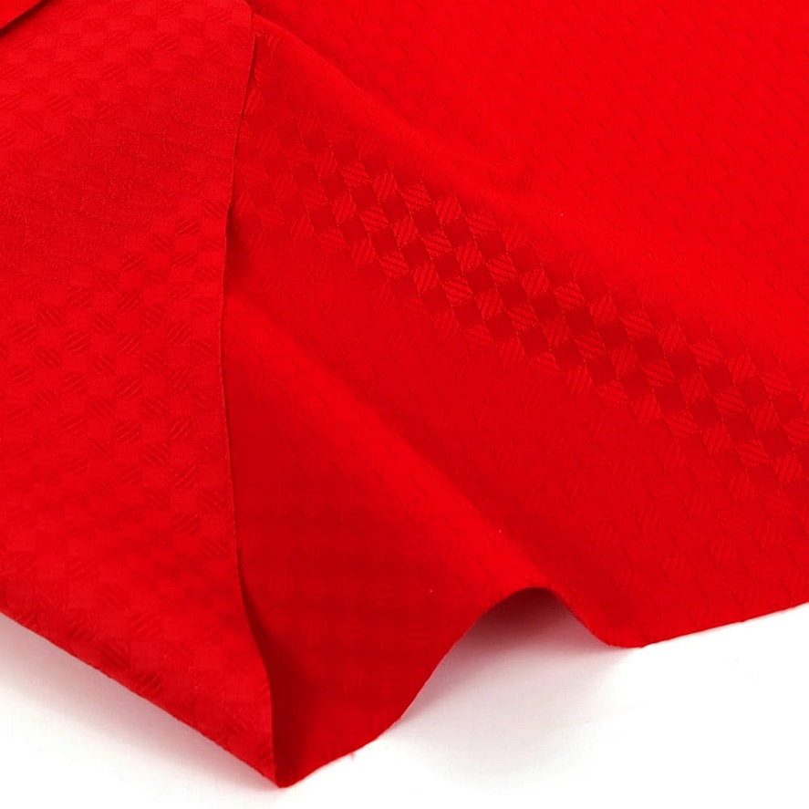 Waterproof Jacquard-like Fabric - Red Check - 50cm x 150cm