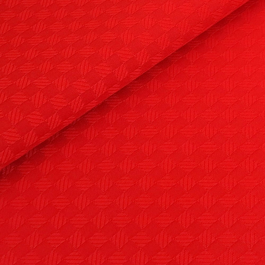 Waterproof Jacquard-like Fabric - Red Check - 50cm x 150cm