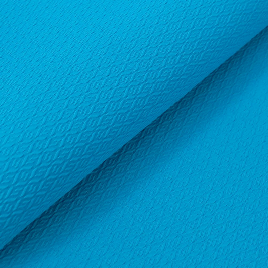 Waterproof Jacquard-like Fabric - Blue Shapes - 50cm x 150cm