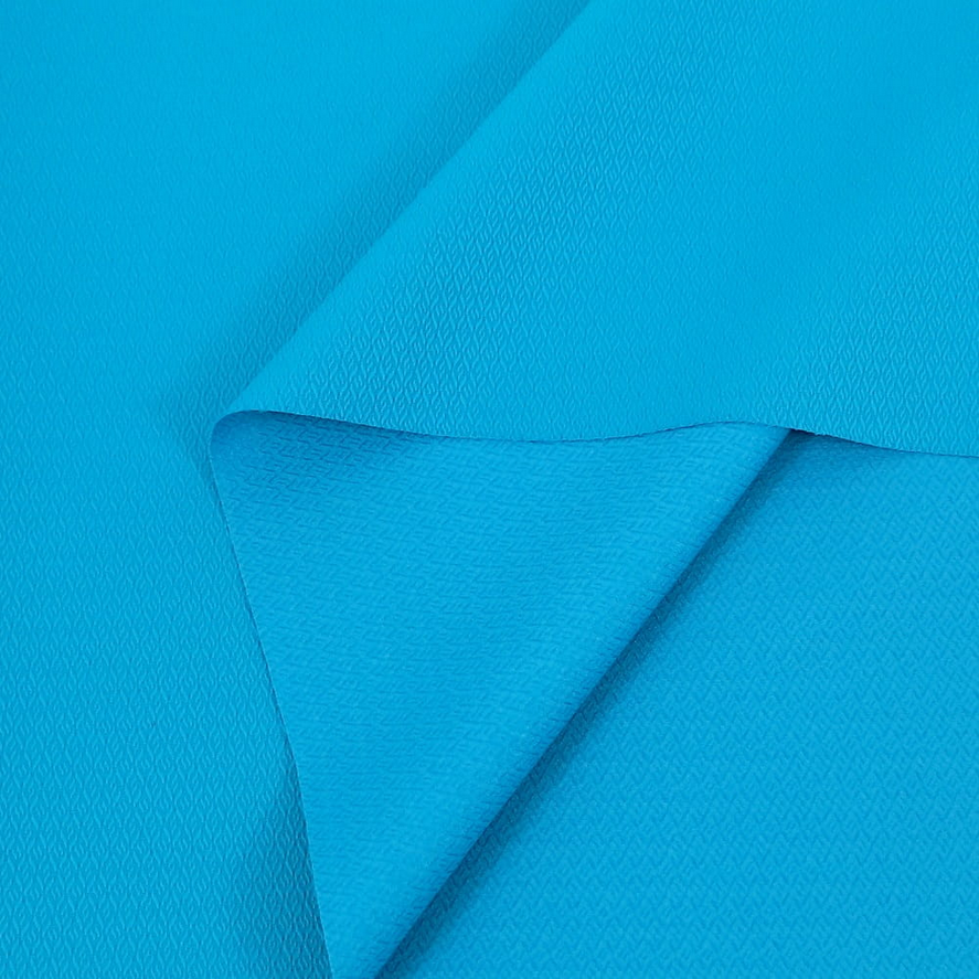 Waterproof Jacquard-like Fabric - Blue Shapes - 50cm x 150cm