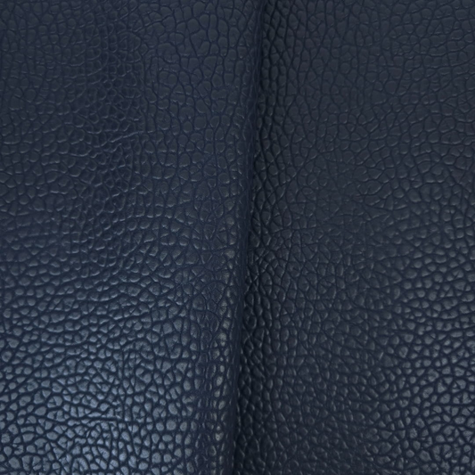 Heavy Duty - Navy Pea Grain Faux Leather -  Midnight Blue - 50cm x 140 cm