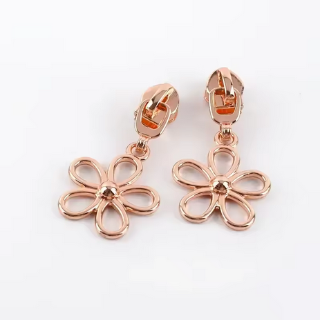 Daisy - Rose Gold - #5 Nylon Tape Zipper Pull