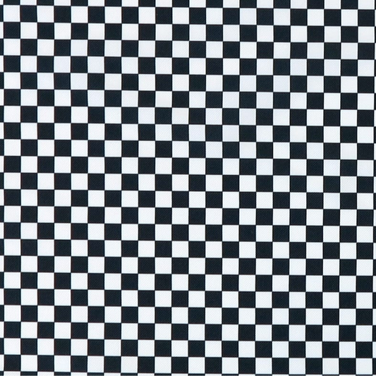Pre-Order Waterproof Canvas  - B&W Check - 50cm x 157 cm