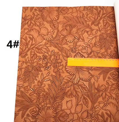 Pre-Order Floral Embossed Faux Leather 40 cm x 130 cm