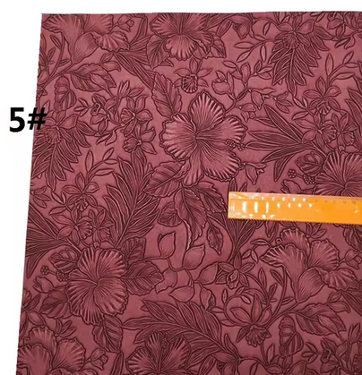 Pre-Order Floral Embossed Faux Leather 40 cm x 130 cm