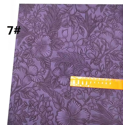 Pre-Order Floral Embossed Faux Leather 40 cm x 130 cm