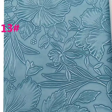Pre-Order Floral Embossed Faux Leather 40 cm x 130 cm