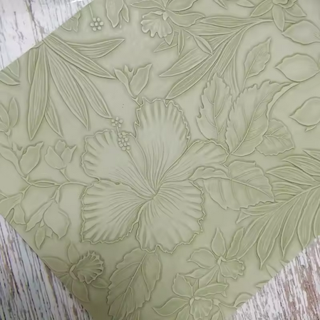 Pre-Order Floral Embossed Faux Leather 40 cm x 130 cm