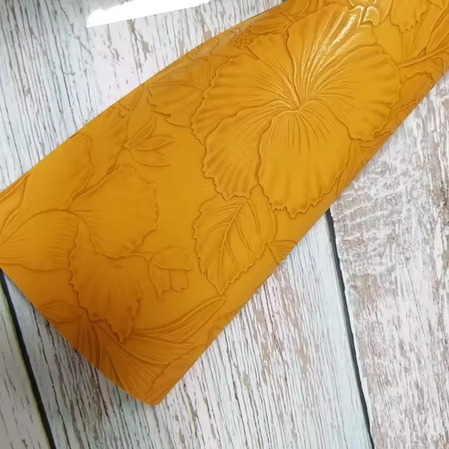 Pre-Order Floral Embossed Faux Leather 40 cm x 130 cm