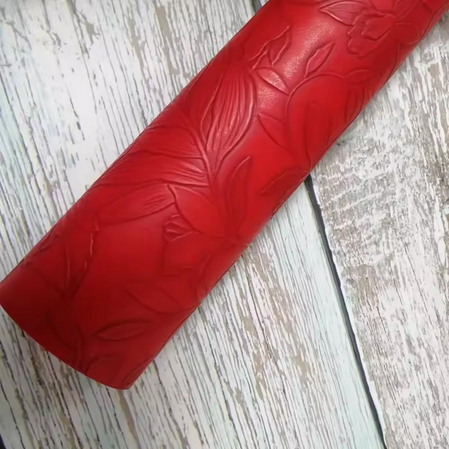 Pre-Order Floral Embossed Faux Leather 40 cm x 130 cm