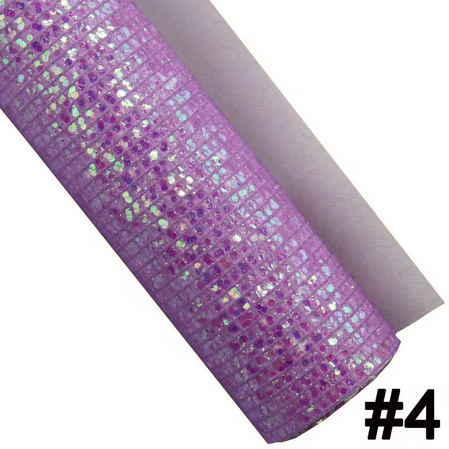 Pre-Order Chunky Grid Glitter Faux Leather 30 cm x 130 cm