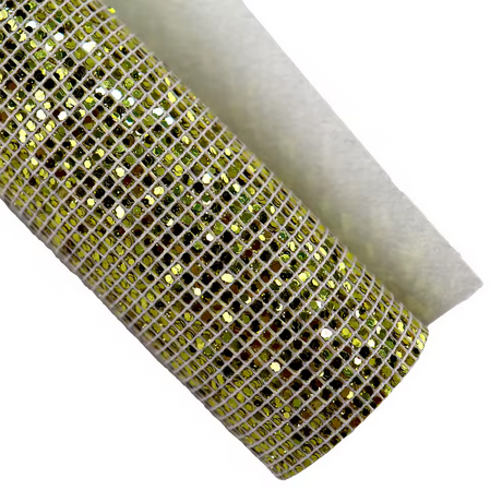 Pre-Order Chunky Grid Glitter Faux Leather 30 cm x 130 cm