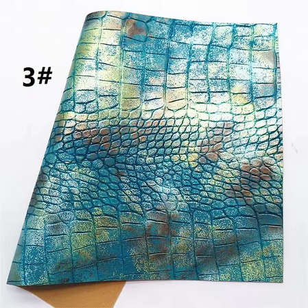 Pre-Order Metallic Croc Faux Leather 30 x 130cm