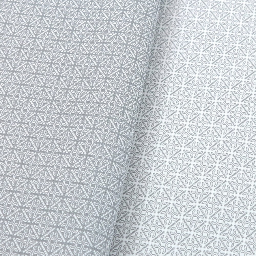 Waterproof Jacquard-like Fabric -Grey Symbols - 50cm x 150 cm