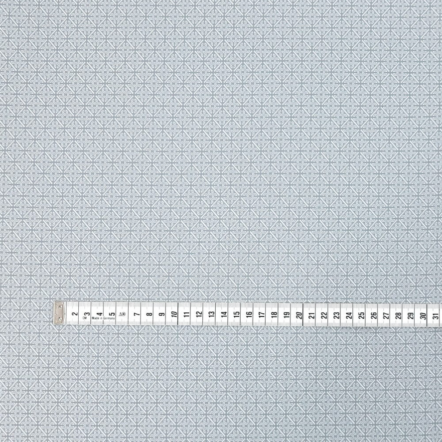 Waterproof Jacquard-like Fabric -Grey Symbols - 50cm x 150 cm