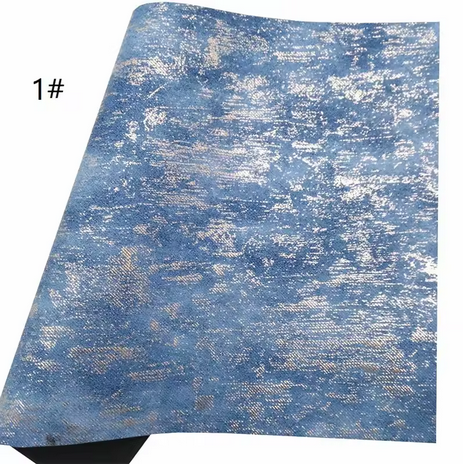 Pre-Order - Metallic Denim Vinyl / Faux Leather -30x130cm - Choose Your Colour