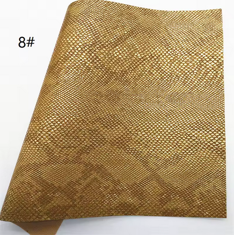 Pre-Order -  Embossed Snakeskin Vinyl / Faux Leather -30x130cm - Choose Your Colour