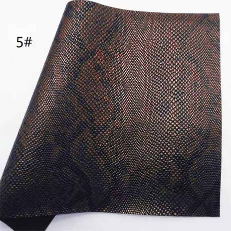 Pre-Order -  Embossed Snakeskin Vinyl / Faux Leather -30x130cm - Choose Your Colour
