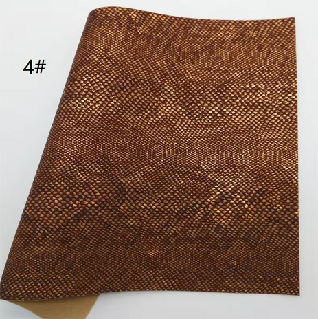 Pre-Order -  Embossed Snakeskin Vinyl / Faux Leather -30x130cm - Choose Your Colour
