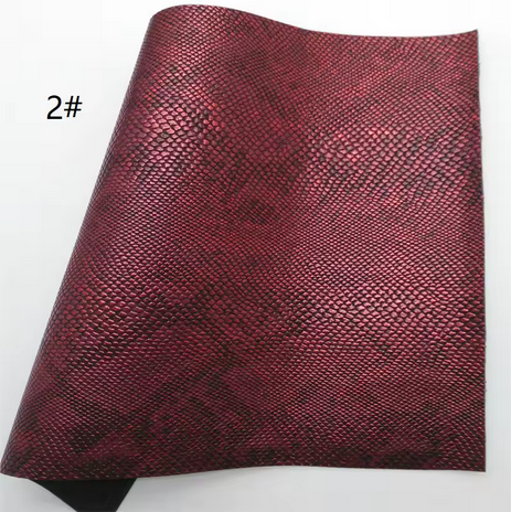 Pre-Order -  Embossed Snakeskin Vinyl / Faux Leather -30x130cm - Choose Your Colour