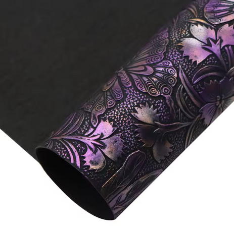 Pre-Order - Butterfly& Dragonfly Embossed Vinyl / Faux Leather -30x130cm - Choose Your Colour