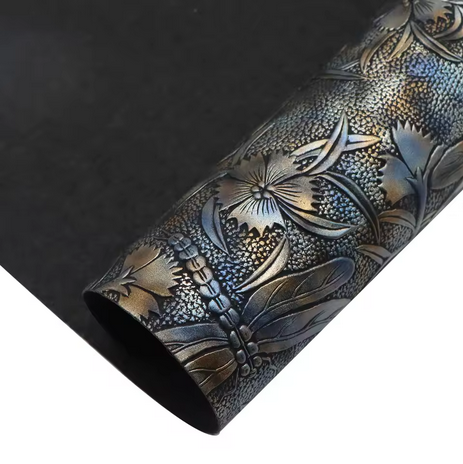 Pre-Order - Butterfly& Dragonfly Embossed Vinyl / Faux Leather -30x130cm - Choose Your Colour