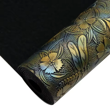 Pre-Order - Butterfly& Dragonfly Embossed Vinyl / Faux Leather -30x130cm - Choose Your Colour